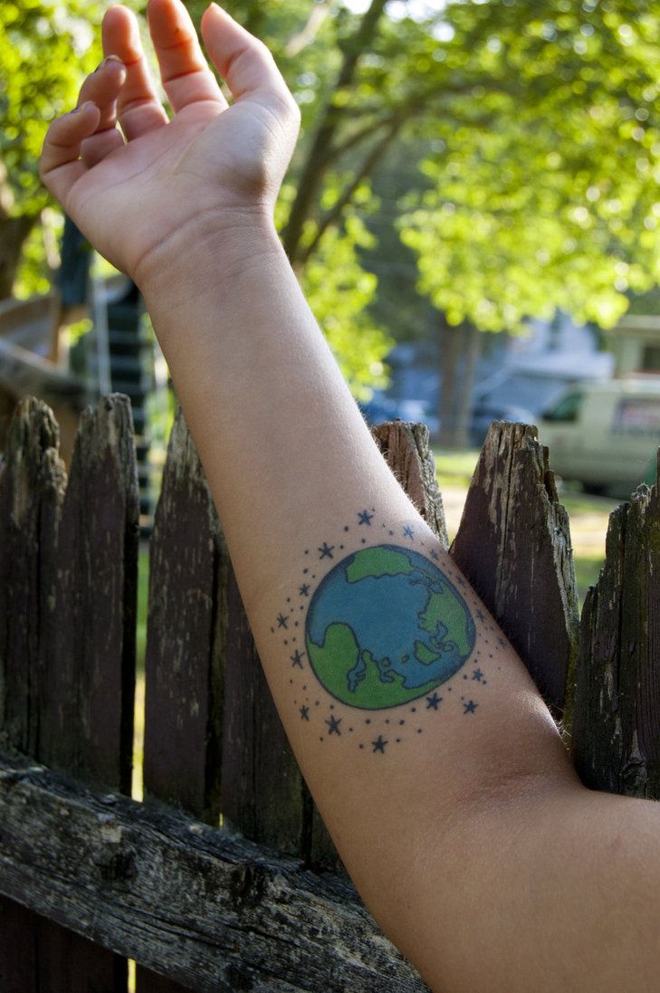 Earth tattoo.
