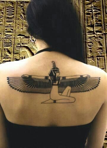 Winged Isis tattoo