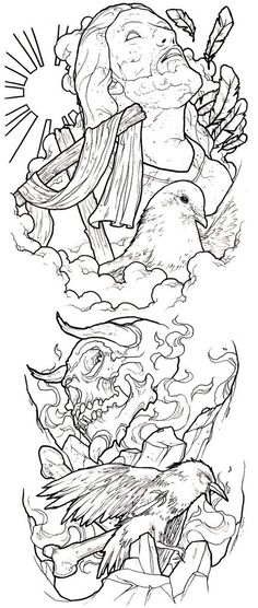 100 Heaven and hell ideas | angel and devil, tattoo drawings, art tattoo