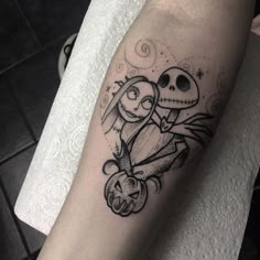 Nightmare before christmas tattoo: Discover 49 Jack and sally tattoo ideas  | jack and sally, christmas tattoo and more