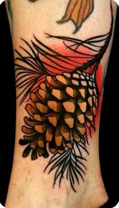 Pinecone | Pine tattoo, Traditional tattoo, Autumn tattoo