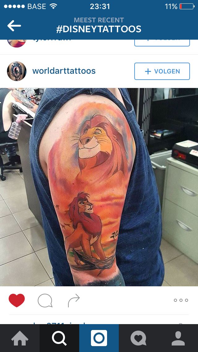 Gorgeous lion king tattoo