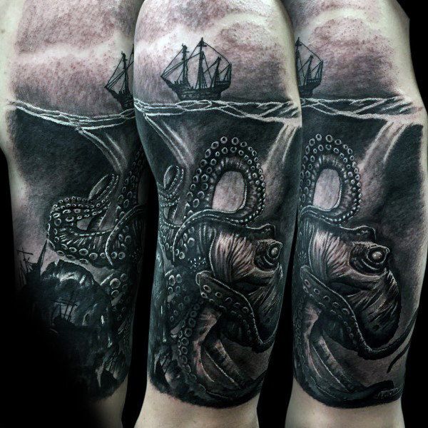 100 Kraken Tattoo Designs for Men