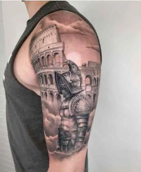22 Roman Colosseum Tattoo Design & Meaning - Tattoo Twist