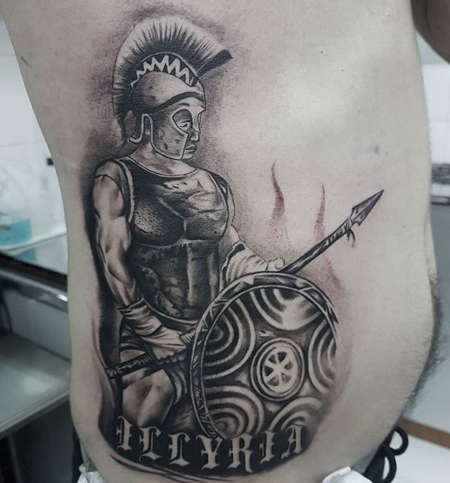 Ilirian soldier #albania #tattoo worked by Roni lami