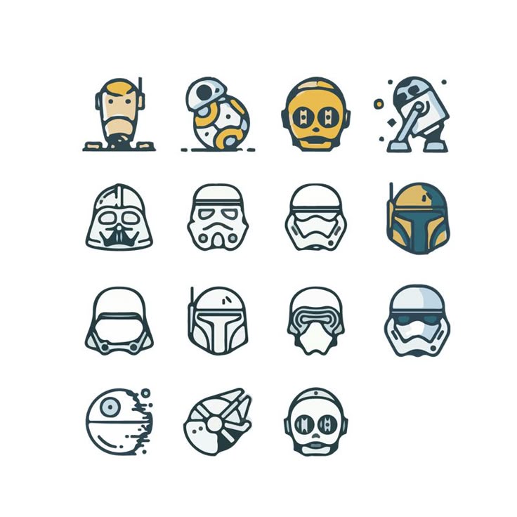 Star Wars minimalist tattoo