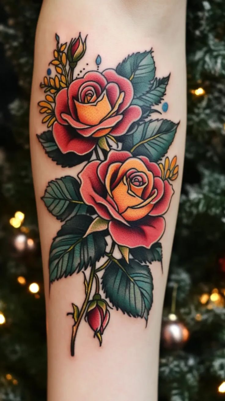 Stunning 2 Roses Tattoo Design Ideas!