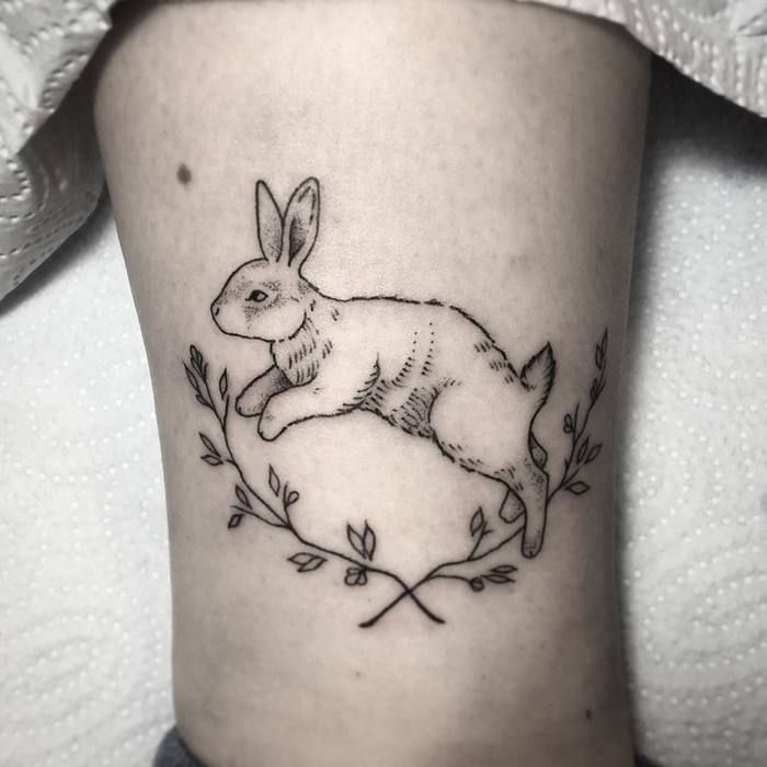 40 Adorable Rabbit Tattoo Design Ideas - TattooBloq | Bunny tattoos, Cute  tattoos, Rabbit tattoos
