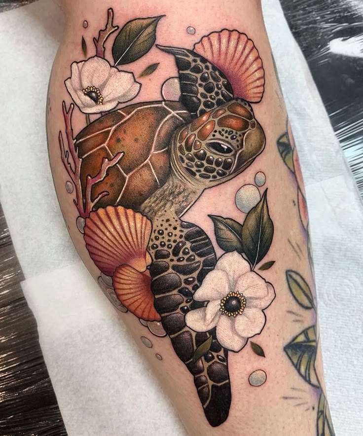 91+ Sea Turtle Tattoos That Will Ride the Wave to Your Soul - TheFab20s