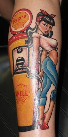 36 Automotive Tattoo Ideas in 2025 | hot rod tattoo, hot rod tattoo sleeve,  gas pumps