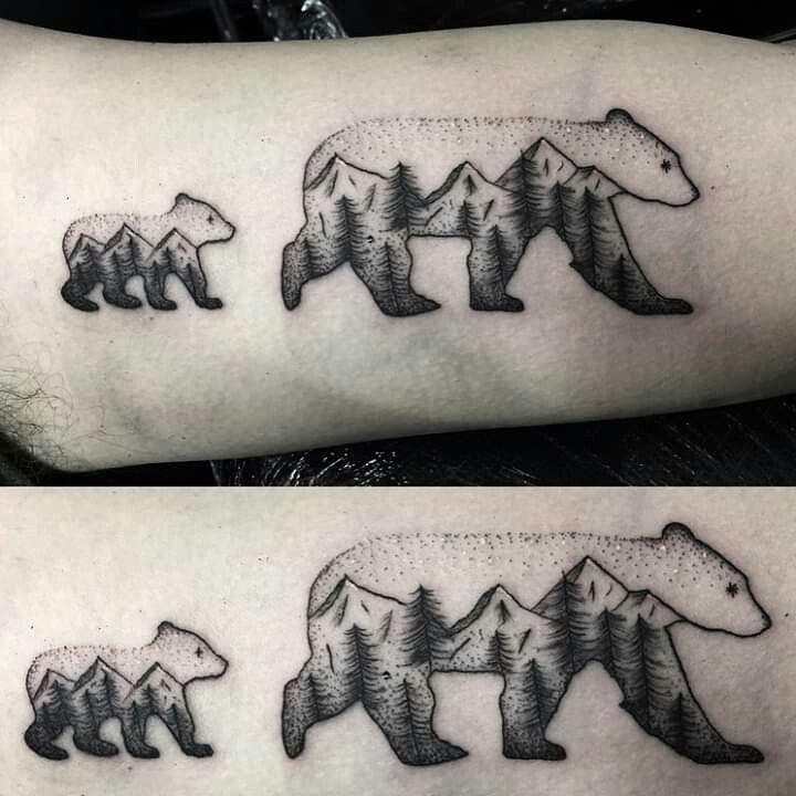 Pin by Amelia Gebala on tattoos | Geometric tattoo, Black bear tattoo, Bear tattoos