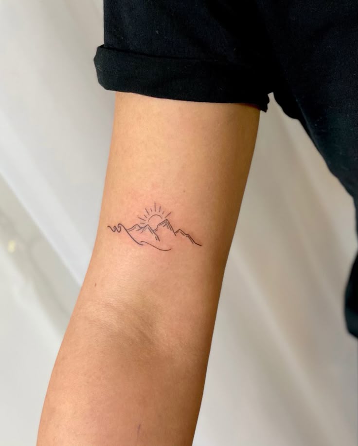 Mountain waves tattoo