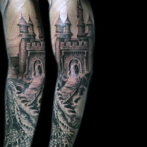 80 Artistic Castle Tattoos for Men