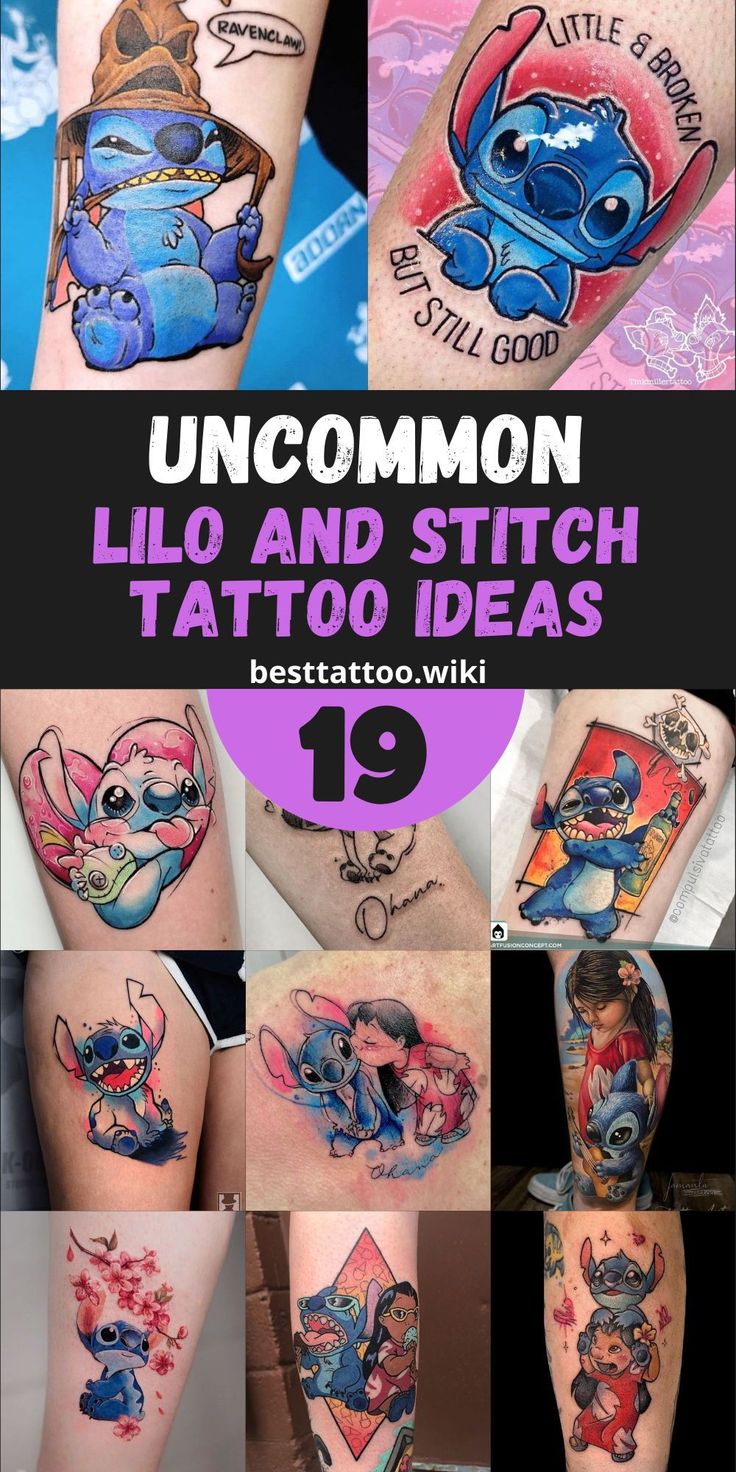 Whimsical and Minimalist: Lilo and Stitch Tattoo Ideas for Simple Yet  Charming Designs