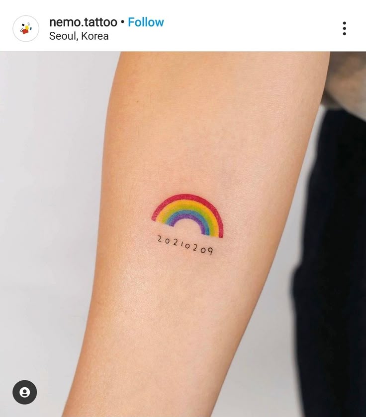 Pin by Daiana Carissimo on Tatuajes | Rainbow tattoos, Hand tattoos for  girls, Cute tattoos