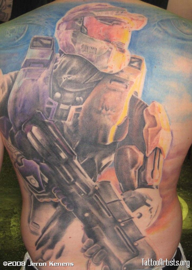 Crazy halo tattoo
