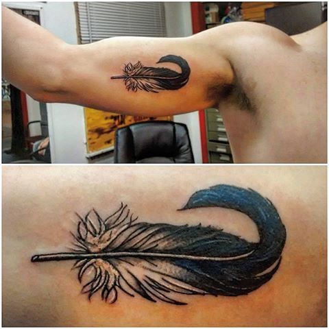 Pin by Christopher c on Hunting | Arm tattoos for guys, Hunting tattoos,  Feather tattoos