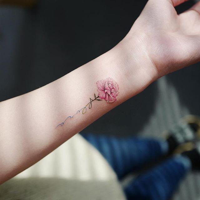 160+ Best Carnation Flower Tattoo Designs With Meanings (2024)