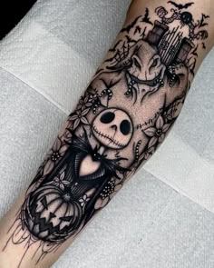 Jack Skellington and Oogie Boogie Tattoo