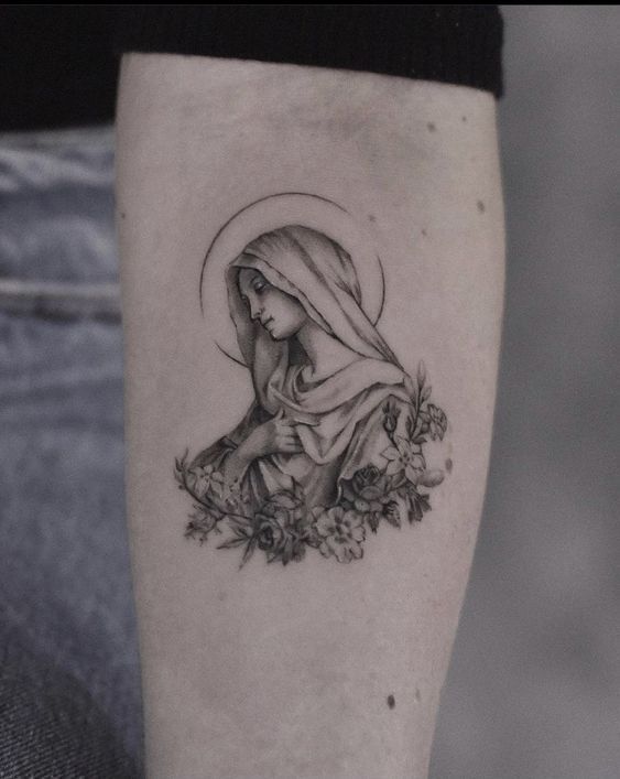 50+ Catholic Mary Tattoo Designs