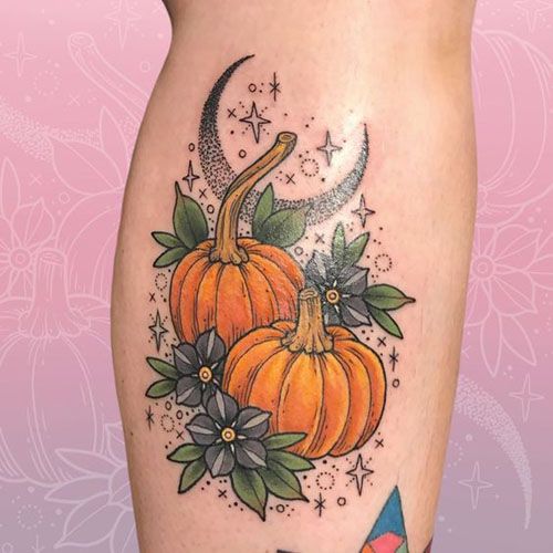 10+ Simple and Chic Pumpkin Tattoo Designs!
