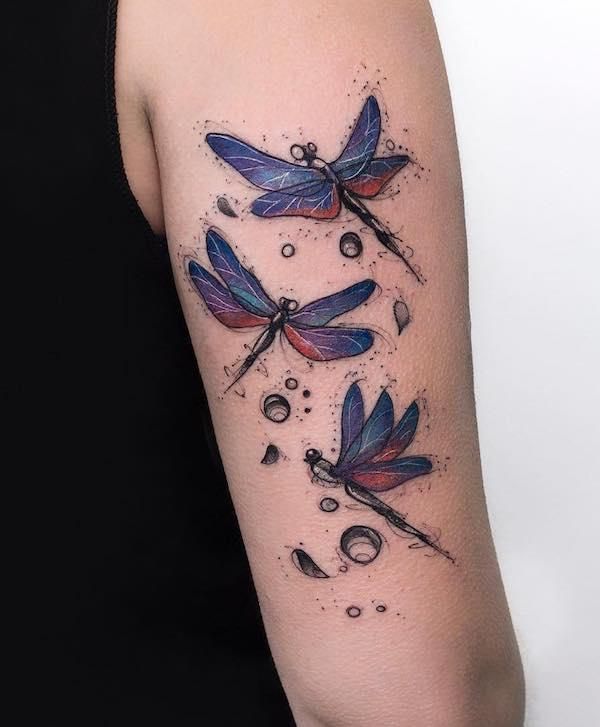 90 Feminine and Inspiring Dragonfly Tattoos for Women | Art and Design