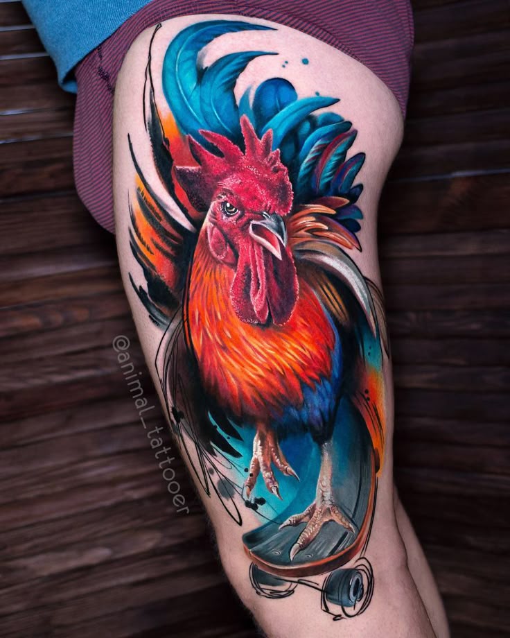 83 Rooster Tattoo Idea's | rooster tattoo, chicken tattoo, rooster