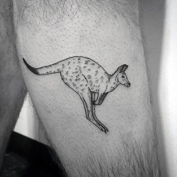 50 Känguru Tattoo Designs für Männer – australische Tier Ideen - Mann Stil  | Tattoo