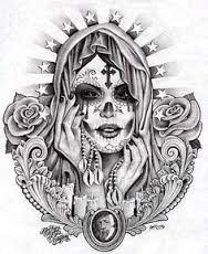 280 Santa muerte ideas to save today | sugar skull tattoos, skull tattoos,  girl tattoos and more