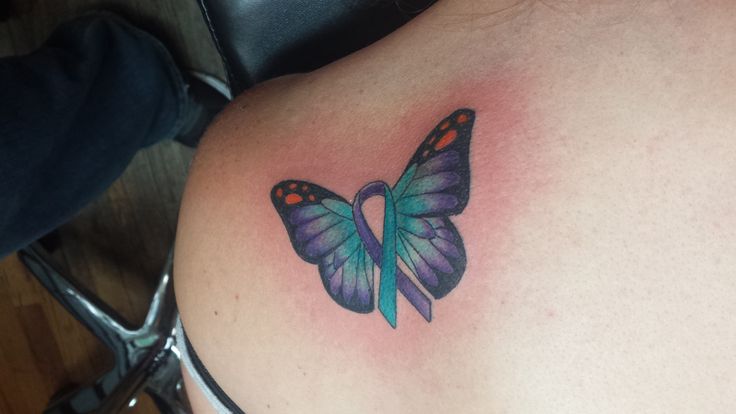 Pin by Jennifer McClure on Tattoo ideas | Awareness tattoo, Ribbon tattoos,  Purple tattoos