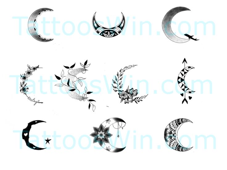 Crescent Moon Tattoo Designs - TattoosWin