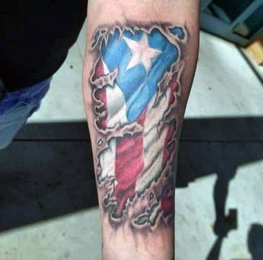 50 Cool Puerto Rican Flag Tattoo Ideas for Men