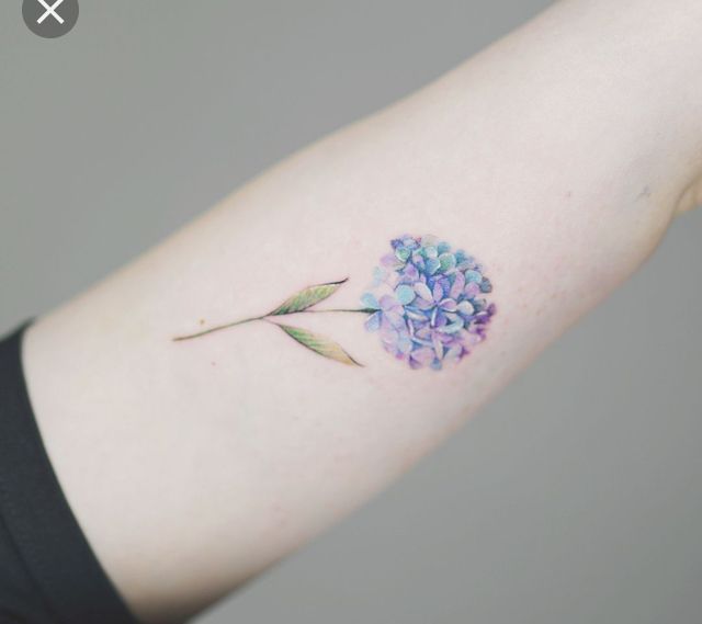 Pin by Karla Melissa on tattoo | Hydrangea tattoo, Flower tattoo, Lilac  tattoo