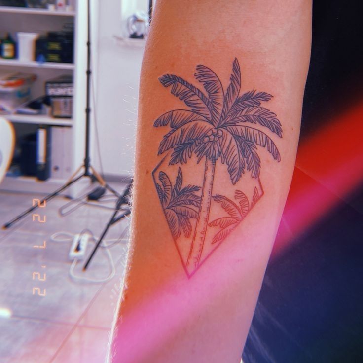 Pin by Caley Carr on Tattoos!!!!!!!!! | Palm tattoos, Palm tree tattoo,  Cute tattoos for women