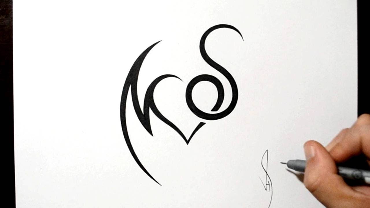 Combining Initials M and S with a Heart Tattoo Design - Hira Forum | Kids  initial tattoos, Tattoo lettering, Initial tattoo
