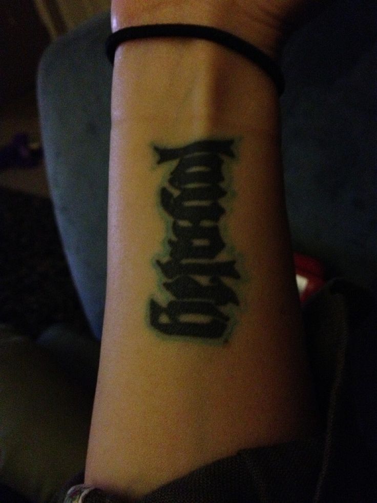 Tattoo.. Looking at it one way say loyalty, flip over says betrayal.. Love  it