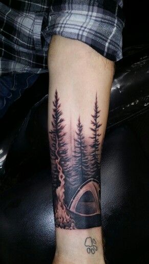 brockstattooz The Great Outdoors..Camping and bon fires. And Pine trees.  Makes me Wana go camping