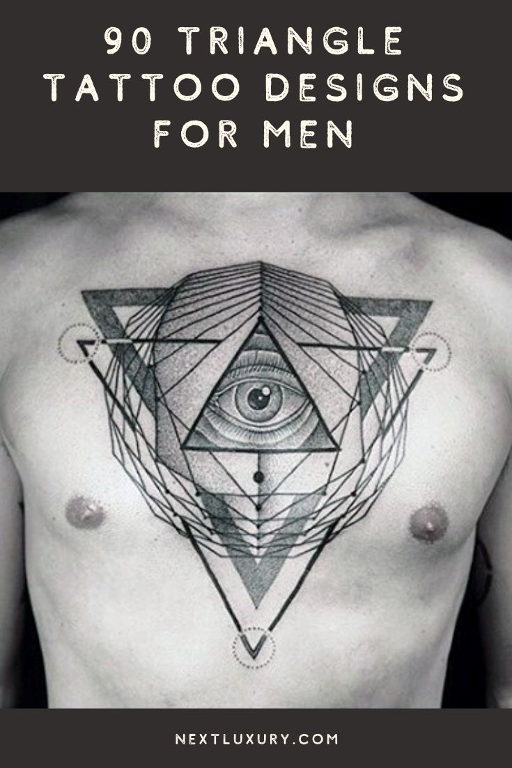 90 Triangle Tattoo Designs For Men - Manly Ink Ideas