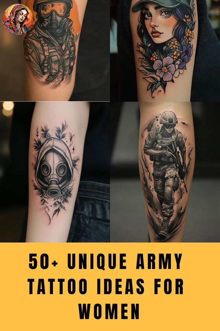 50+ Unique Army Tattoo Ideas for Women