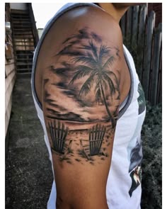 87 Beach tattoo ideas | beach tattoo, tattoos, palm tree tattoo
