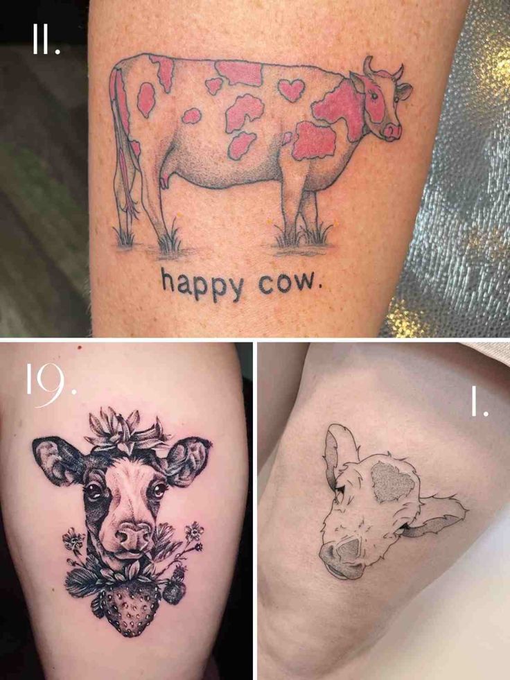 63 Cow Tattoo Ideas for Girls