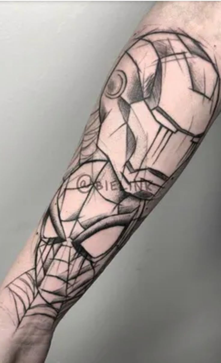 Iron Man / Spiderman tattoo