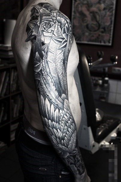 77 Feather Tattoo Designs for Men