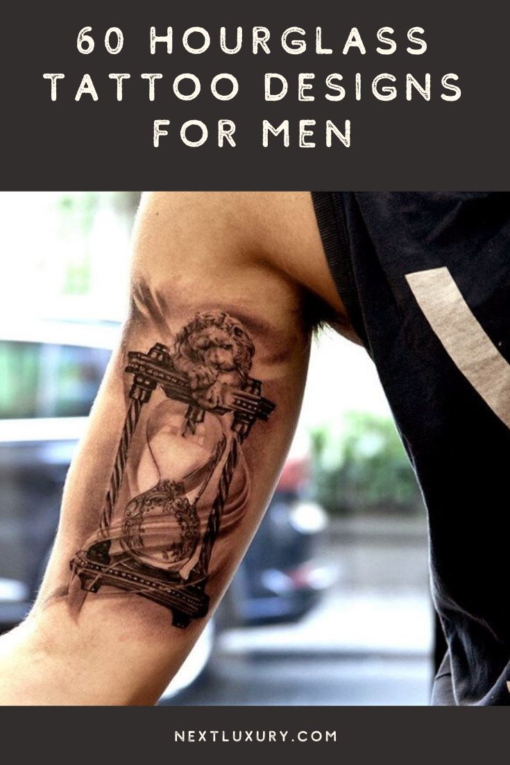 60 Hourglass Tattoo Designs For Men - Passage Of Time