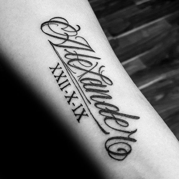 40 Forearm Name Tattoos for Men