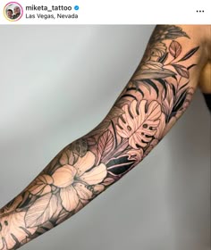 Jungle Leg Sleeve Tattoo Men Full