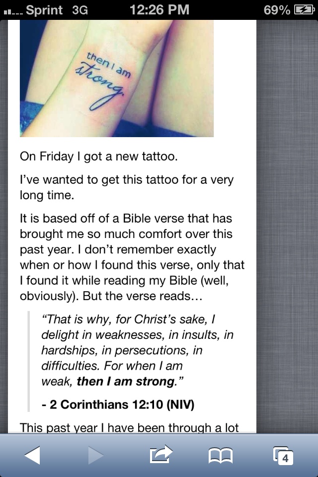 I am weak, then I am strong.