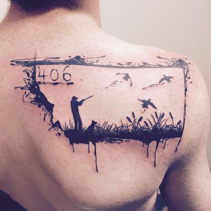 cool 90 Creative Hunting Tattoo Designs - Memorializing Your Passion for  Hunting Check more at http://stylemann.com/best-hunting-tattoo-designs/