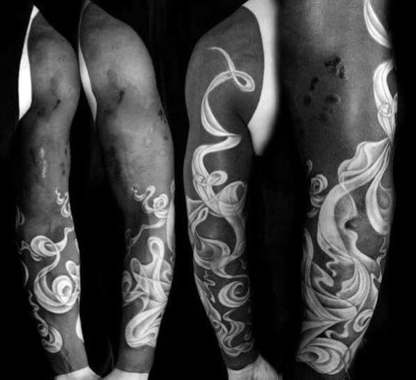 59 Cool Blackout Tattoo Sleeve Designs for Men