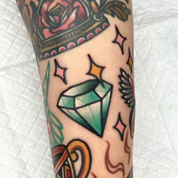 60 Inspiring Diamond Tattoo Designs and Their Meanings | Art and Design